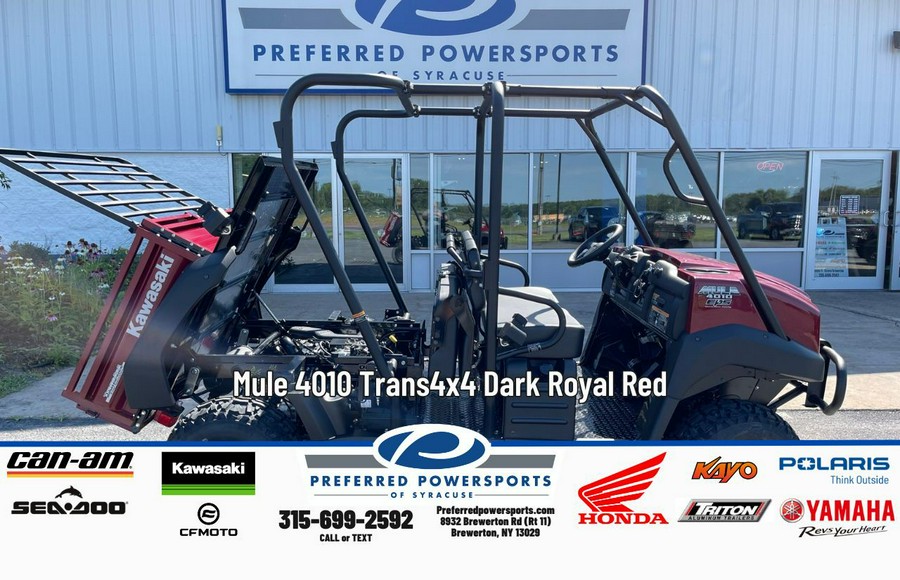 2025 Kawasaki Mule 4010 Trans4x4 Dark Royal Red