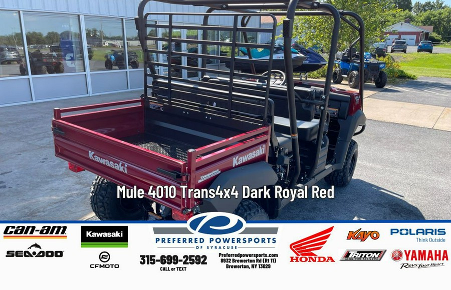 2025 Kawasaki Mule 4010 Trans4x4 Dark Royal Red