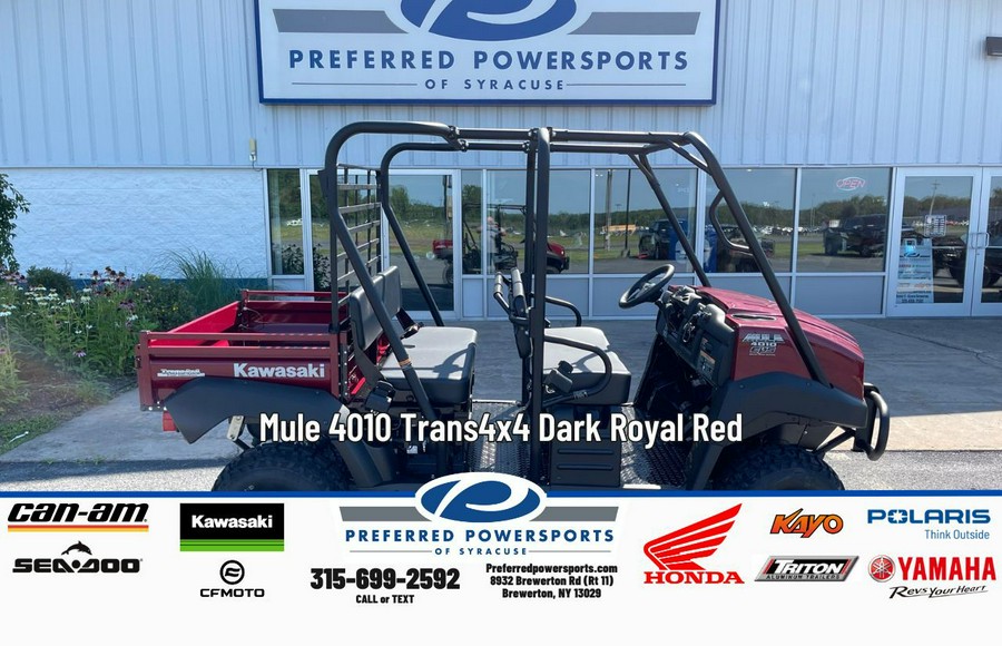 2025 Kawasaki Mule 4010 Trans4x4 Dark Royal Red