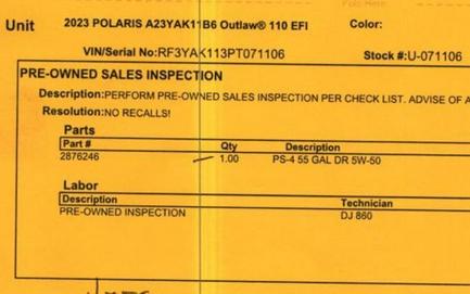 2023 Polaris® Outlaw 110 EFI