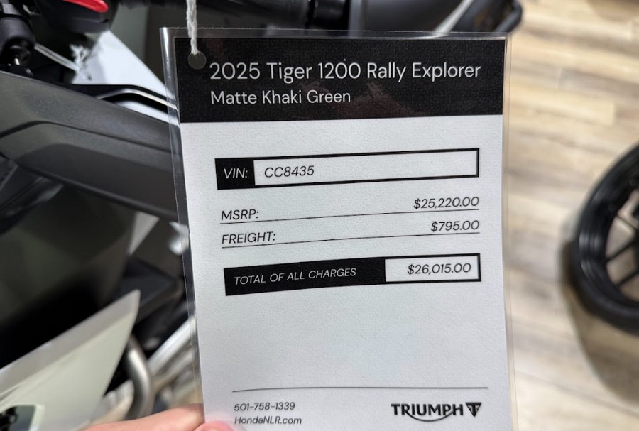 2025 Tiger 1200 Rally Explorer (Euro 5a) - Triumph