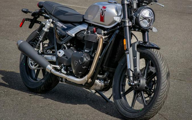 2025 Triumph Speed Twin 900 Aluminium SilverCarnival RedJet B