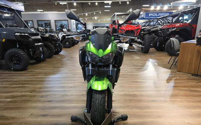 2024 Kawasaki Z500 ABS Candy Lime Green/Metallic Flat Spark Black/Metallic Graphite Gray - 111455