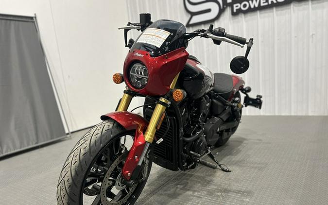 2025 Indian 101 Scout Sunset Red Metallic with Graphics