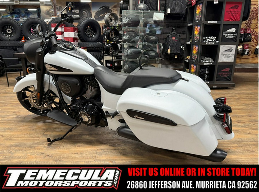 2026 Indian Springfield Dark Horse Ghost White Metallic Smo