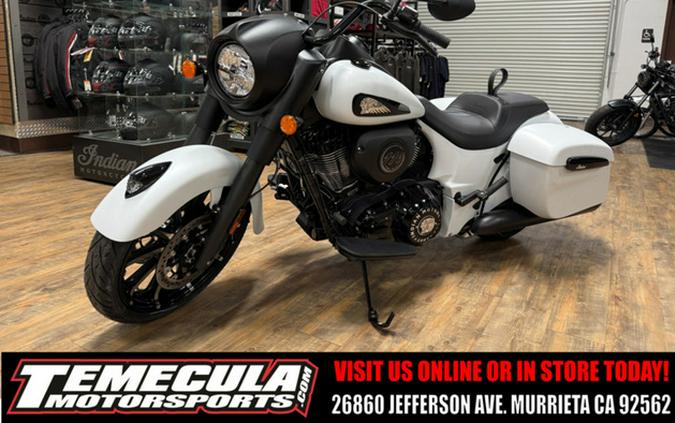 2026 Indian Springfield Dark Horse Ghost White Metallic Smo