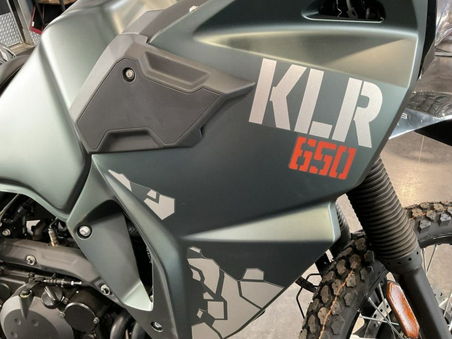 2025 Kawasaki KLR650 Metallic Matte Old School Green