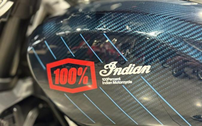 2024 Indian Motorcycle® FTR x 100% R Carbon Blue Candy Carbon