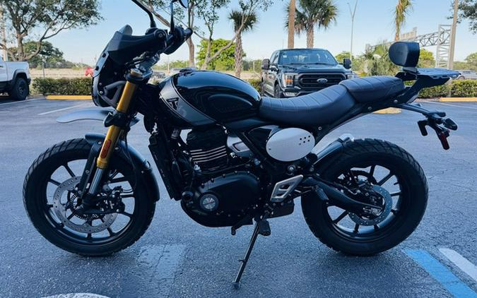 2025 Triumph Scrambler 400 X Phantom Black / Silver Ice