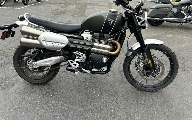 2022 Triumph Scrambler 1200 XC Matt Khaki Green Matt Jet Black