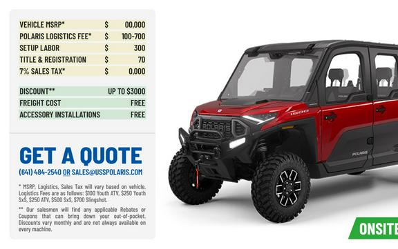 2024 Polaris Industries Ranger Crew XD 1500 Northstar Ed. Ultimate 6 Sunset Red