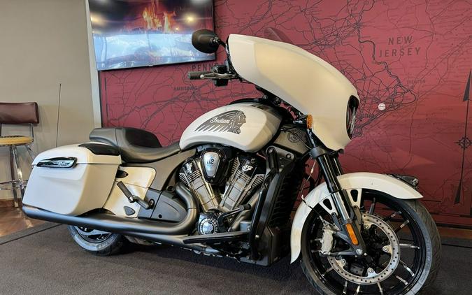 2025 Indian Motorcycle® Chieftain® PowerPlus Dark Horse® 112 w/PowerBand Ghost White Metallic Smoke