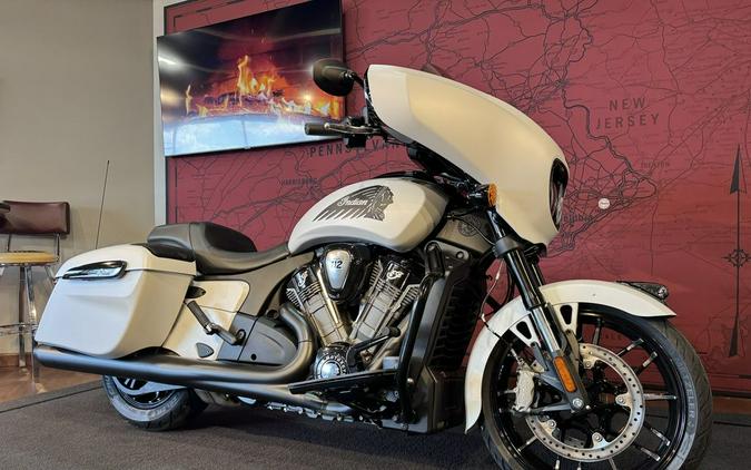 2025 Indian Motorcycle® Chieftain® PowerPlus Dark Horse® 112 w/PowerBand Ghost White Metallic Smoke