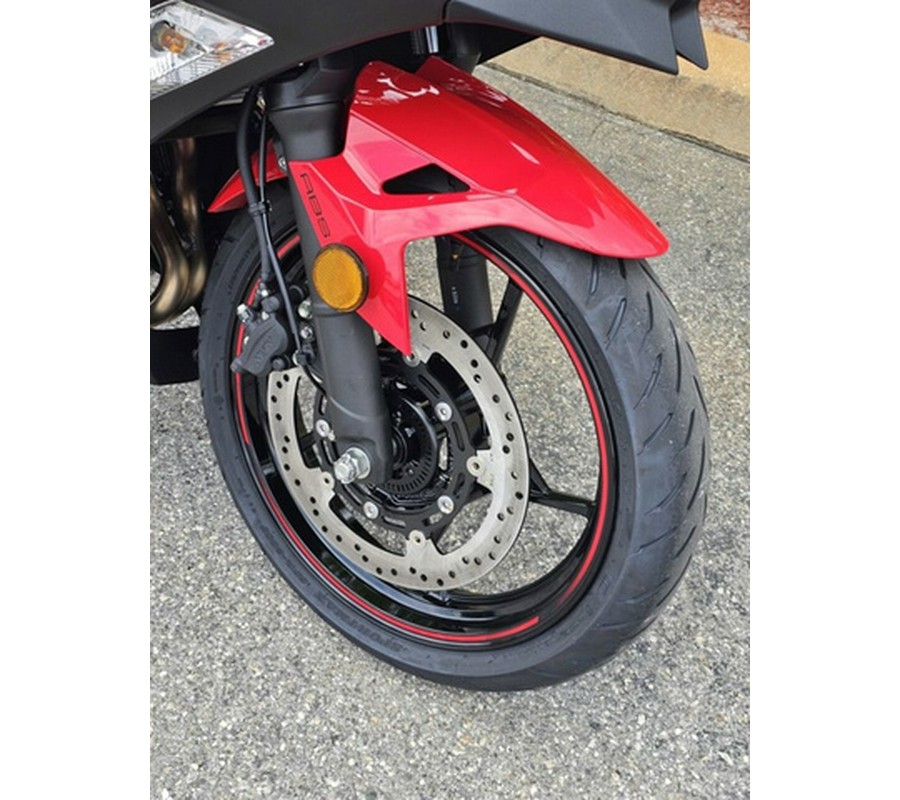 2024 Kawasaki Ninja 500 ABS Passion Red/Metallic Flat Spark Bla