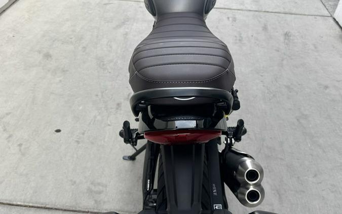 2027 Triumph Scrambler 400 X Matte PewtergreyMatte Khaki Green