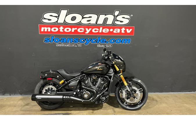 2026 Indian Motorcycle 101 SCOUT, ONYX BLACK CRYSTAL W/ GRFX, 49ST Base