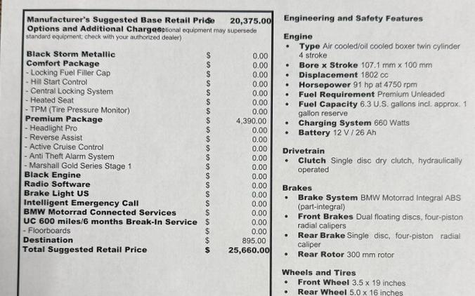2025 BMW Motorrad R 18 B Blackstorm Metallic