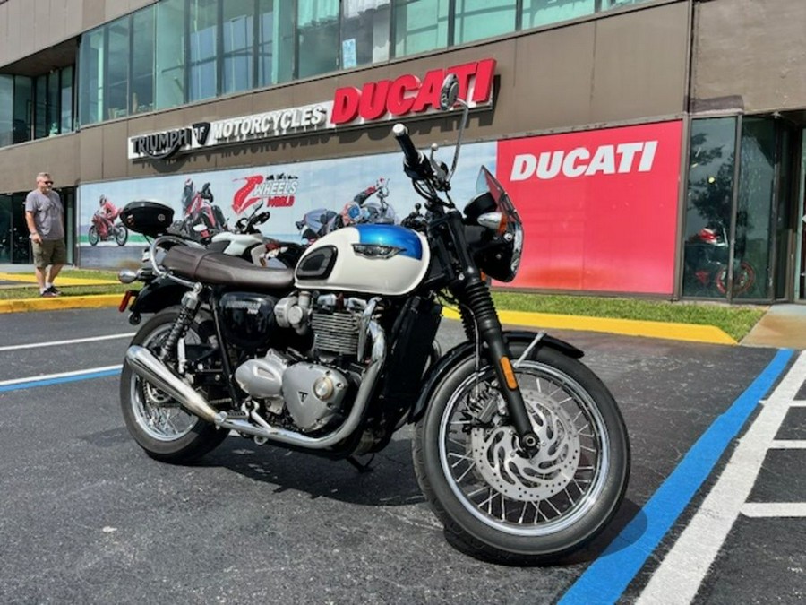 2019 Triumph Bonneville T120 Fusion White/Aegean Blue