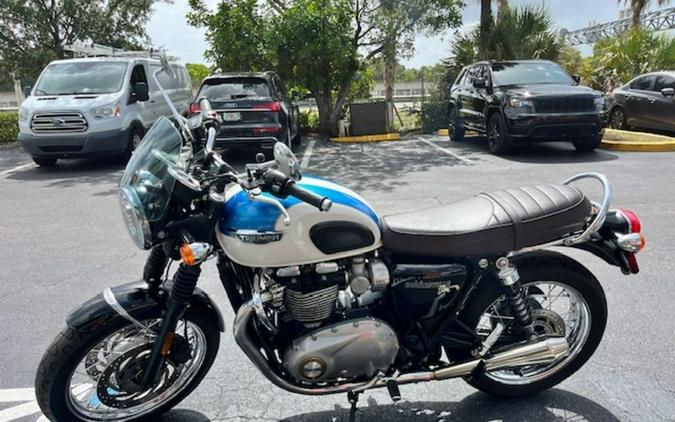 2019 Triumph Bonneville T120 Fusion White/Aegean Blue