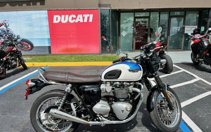 2019 Triumph Bonneville T120 Fusion White/Aegean Blue