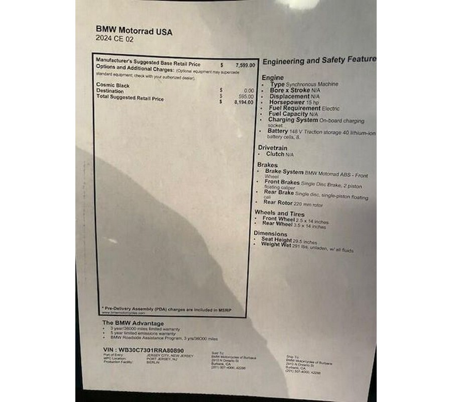 New 2024 BMW CE02