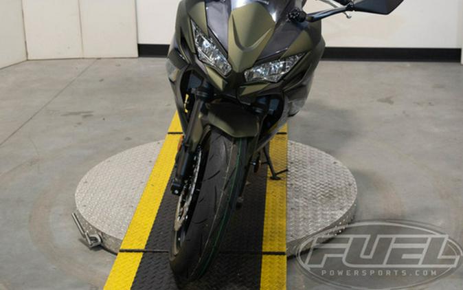 2024 Kawasaki Ninja 650 Metallic Covert GreenMetallic Spark Bl