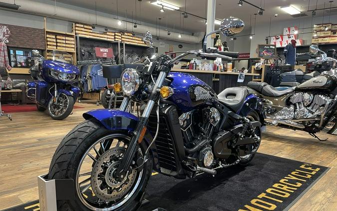 2023 Indian Motorcycle® Scout® ABS Spirit Blue Metallic/Black Metallic