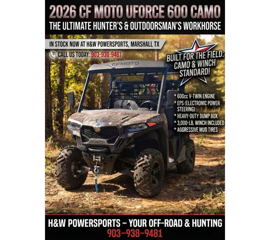 2026 CFMOTO UFORCE 600 Camo