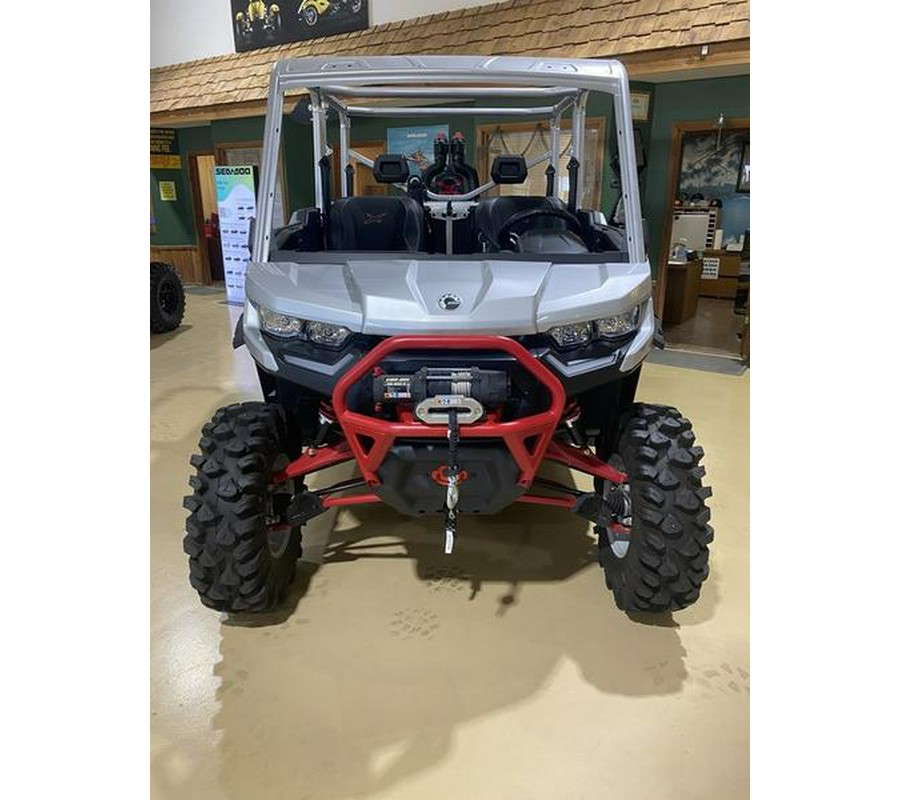 2025 Can-Am® Defender MAX X mr with Half-Doors HD10 Hyper Silver & Legion Red
