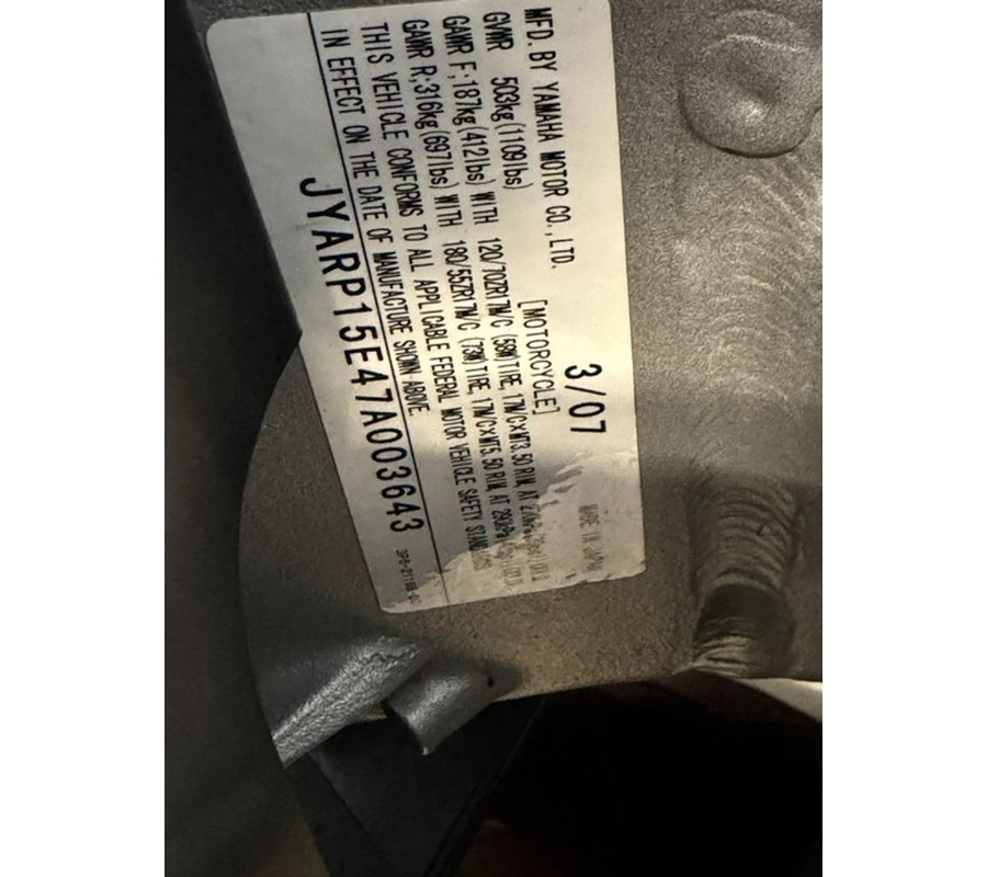 2007 Yamaha FJR 1300A