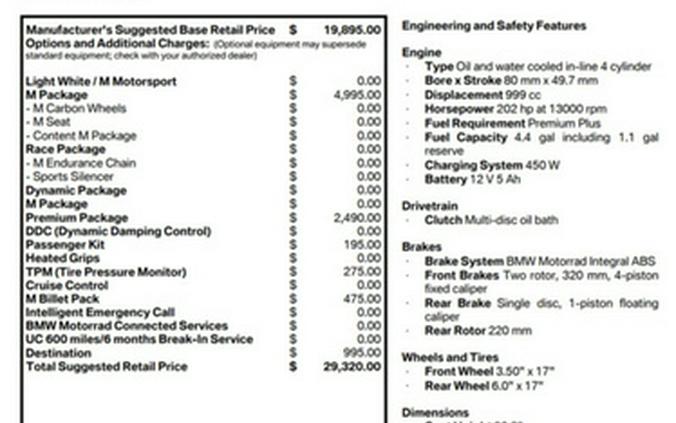 2026 BMW S 1000 RR Light WhiteM Motorsport