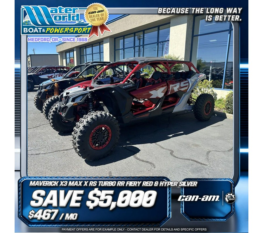 2025 Can-Am® Maverick X3 Max X RS Turbo RR Fiery Red & Hyper Silver