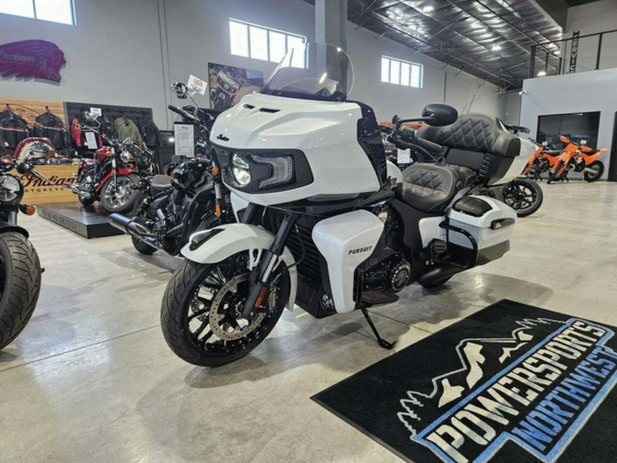 2026 Indian Pursuit Dark Horse 112 w/ PowerBand Audio Ghost White Metallic with Black