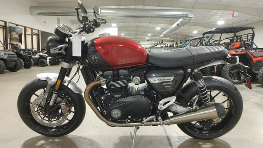 2024 Triumph Speed Twin 1200 Carnival RedStorm Grey