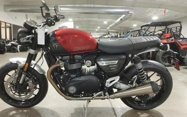 2024 Triumph Speed Twin 1200 Carnival RedStorm Grey