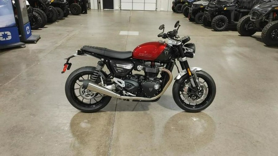 2024 Triumph Speed Twin 1200 Carnival RedStorm Grey