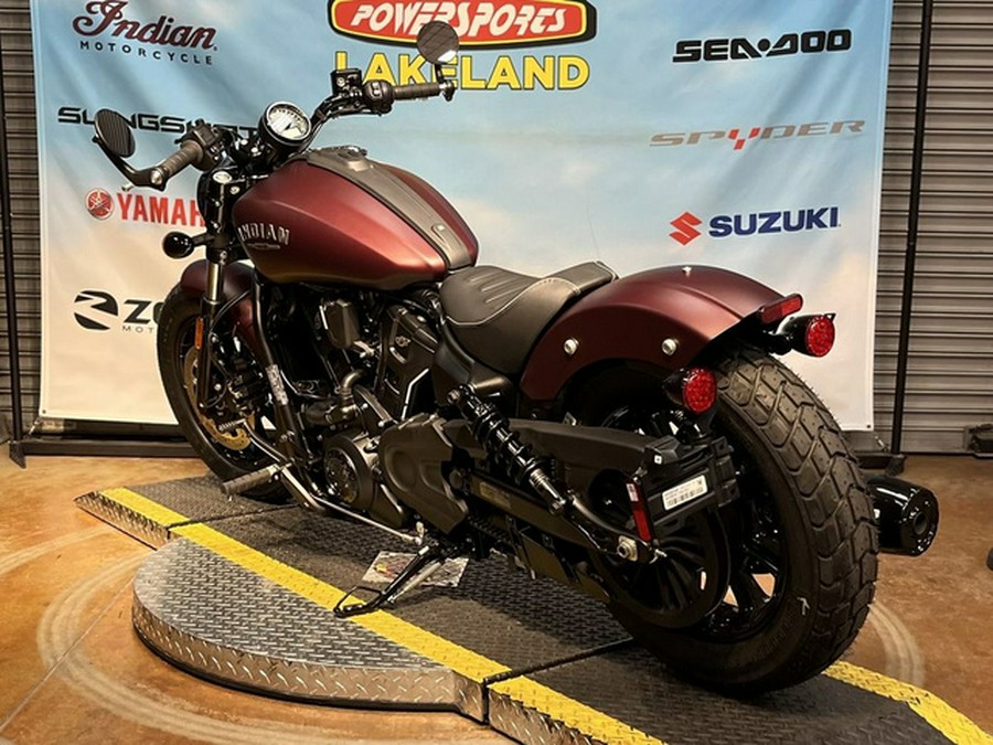 2026 Indian Scout Bobber Maroon Metallic Smoke