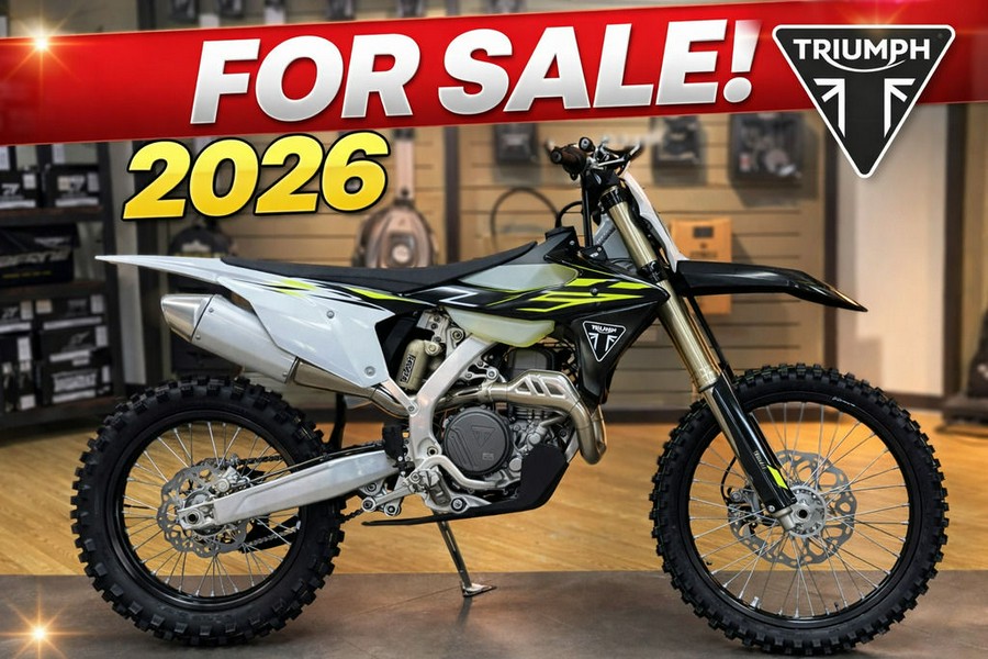2026 Triumph TF 450-C Jet black/ Pure white
