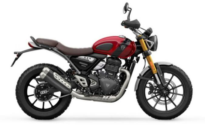 2025 Triumph Scrambler 400 X Carnival Red Phantom Black