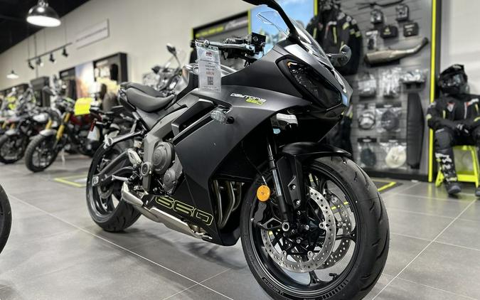 2025 Triumph Daytona 660 Satin Granite/Satin Black