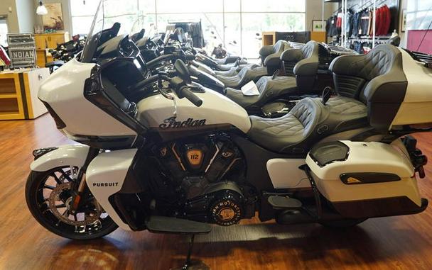 2025 Indian Motorcycle® Pursuit® Dark Horse® 112 w/PowerBand Audio Ghost White Metallic Crystal wit