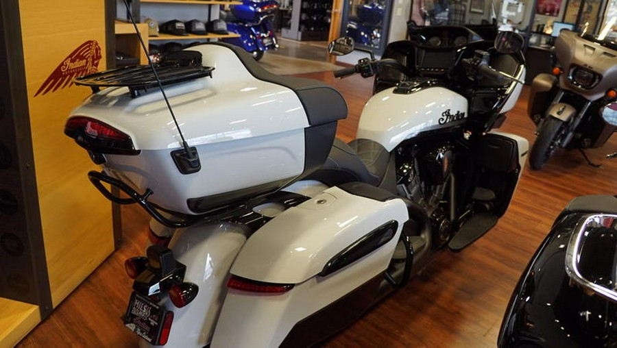 2025 Indian Motorcycle® Pursuit® Dark Horse® 112 w/PowerBand Audio Ghost White Metallic Crystal wit