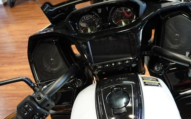 2025 Indian Motorcycle® Pursuit® Dark Horse® 112 w/PowerBand Audio Ghost White Metallic Crystal wit