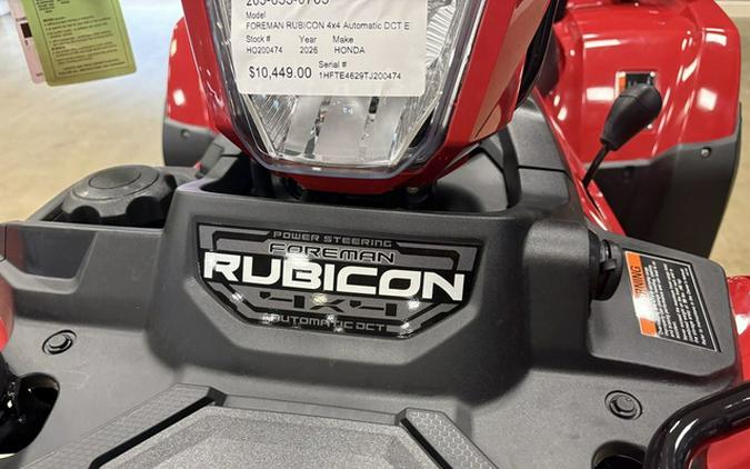 2026 Honda FourTrax Foreman Rubicon 4x4 Automatic DCT EPS