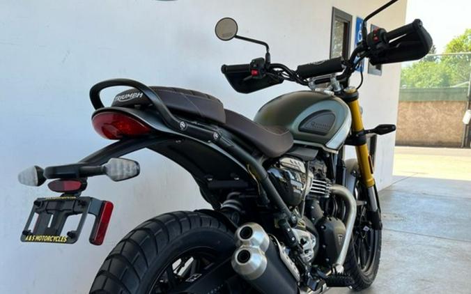 2024 Triumph Scrambler 400 X Matte Khaki Green / Fusion White