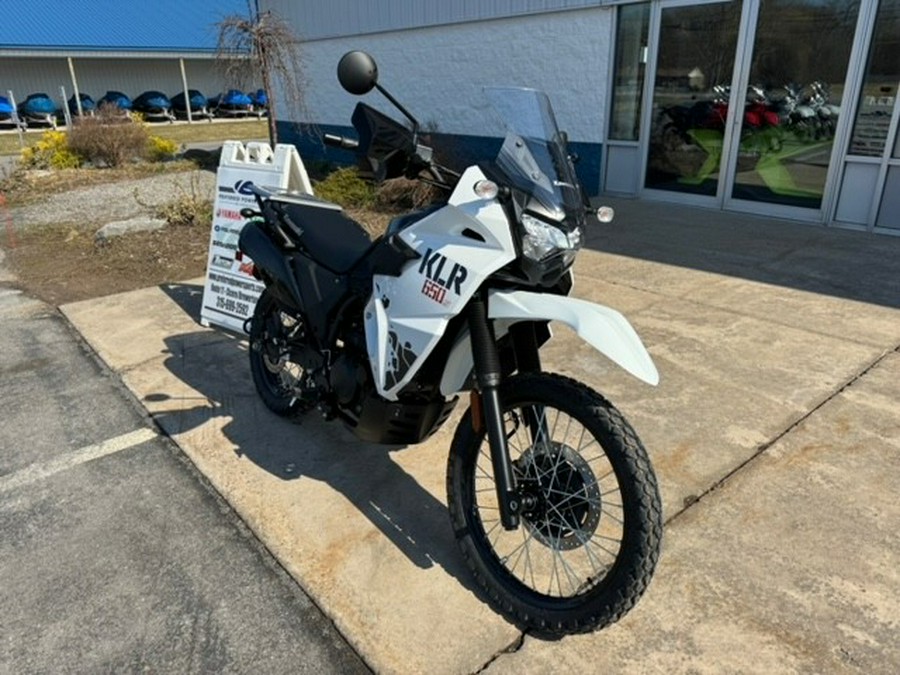 2024 Kawasaki KLR 650 S ABS Pearl Crystal White/Metallic Carbon Gray