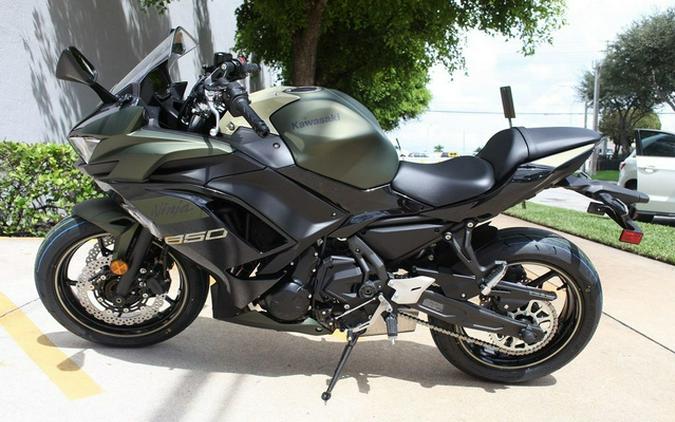 2024 Kawasaki Ninja 650 Metallic Covert Green/Metallic Spark Bl