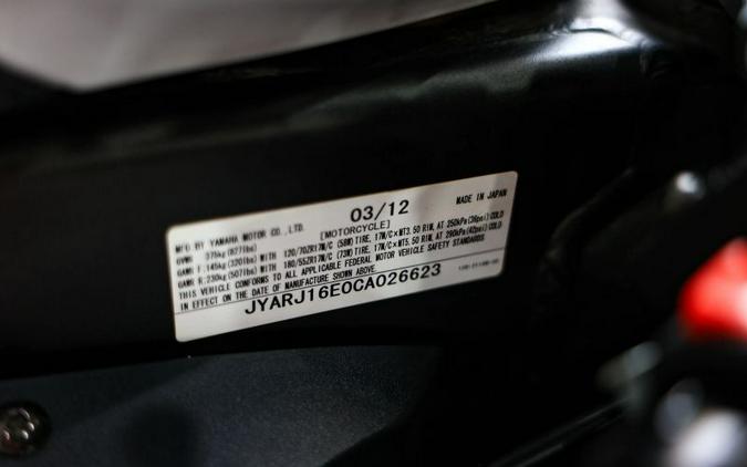 2012 Yamaha YZF-R6 (Raven)