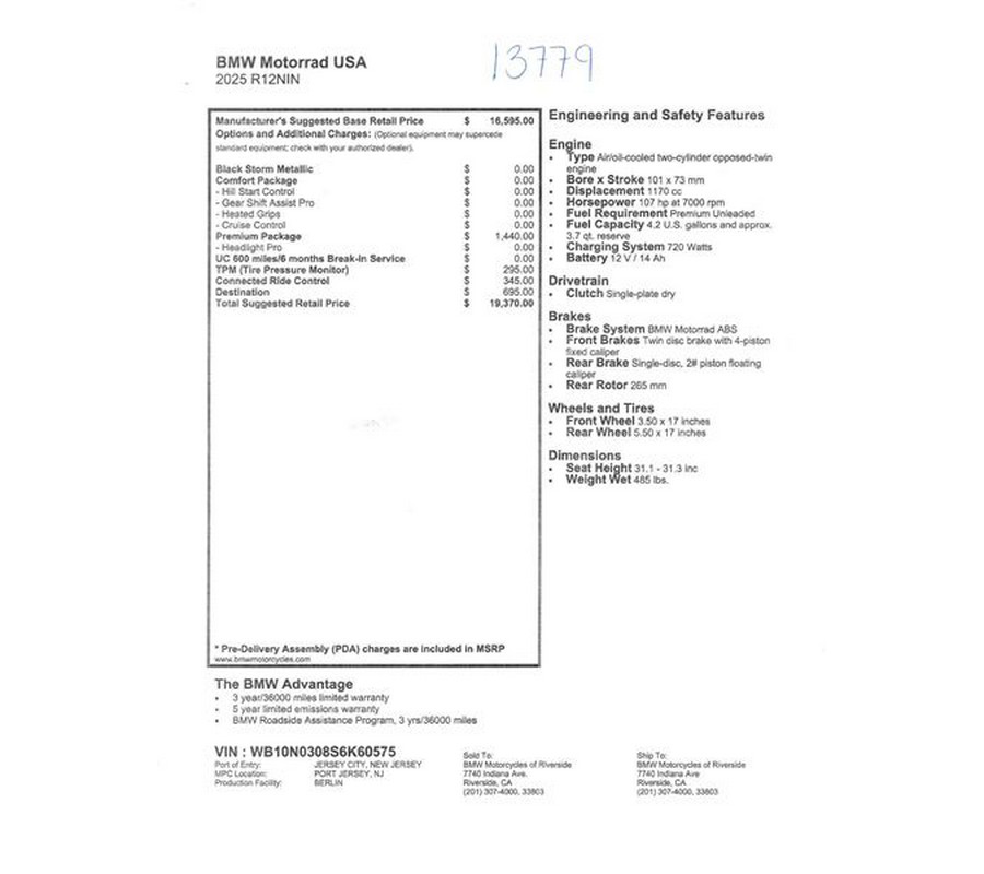 New 2025 BMW R 12 NINET