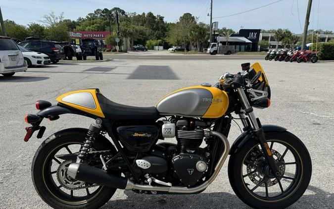 2017 Triumph Street Cup Racing Yellow/Silver Ice